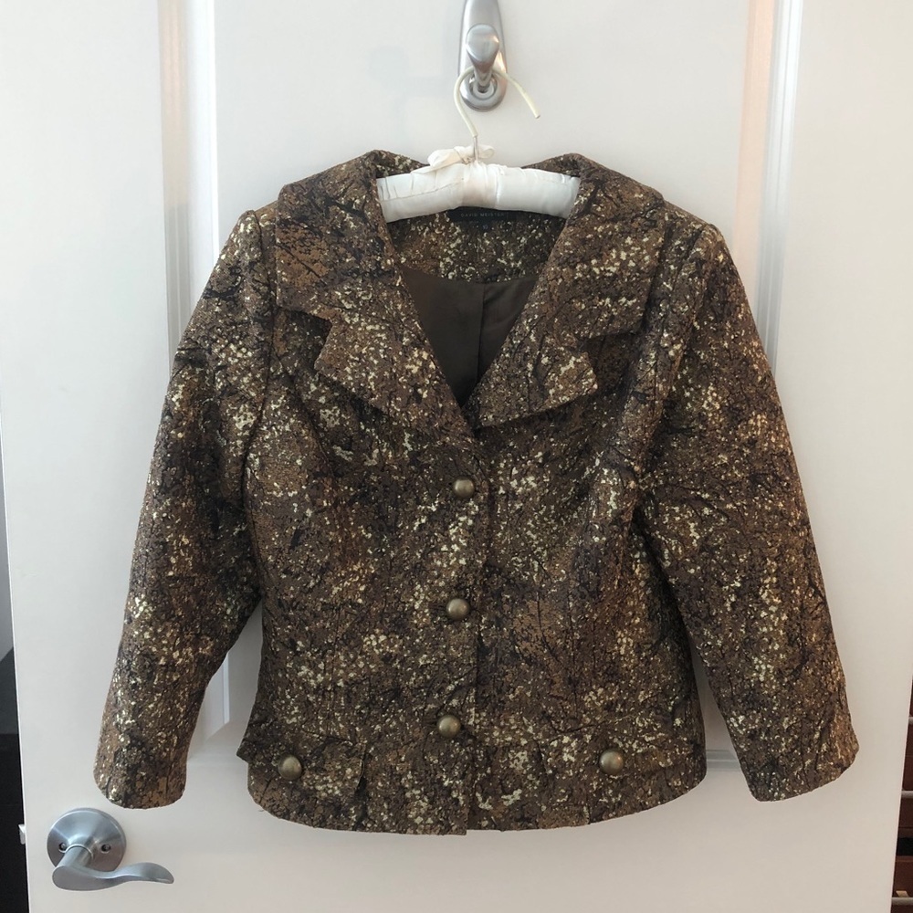 David Meister Printed Evening Jacket